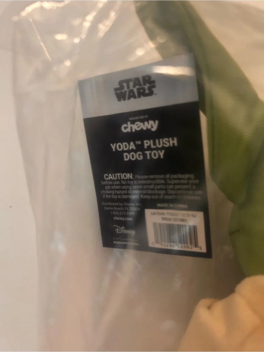 Star Wars Yoda Plush - Green and Tan Dog toy